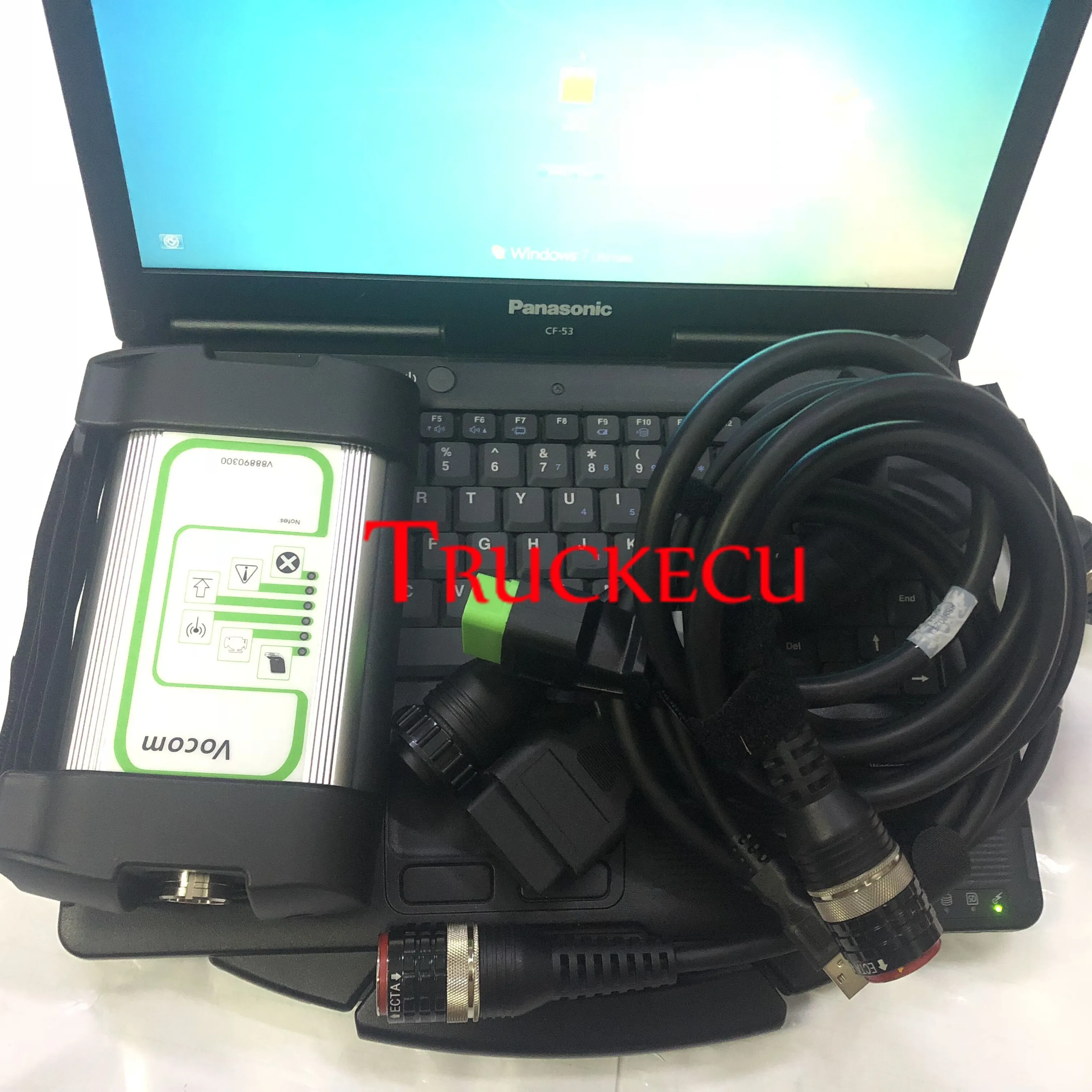 เครื่องมือ cf53 V2.8แล็ปท็อป PTT techtool สำหรับ Volvo vcads Pro truck รถขุด FH FM เครื่องมือวินิจฉัย euro6 ECU vocom 88890300