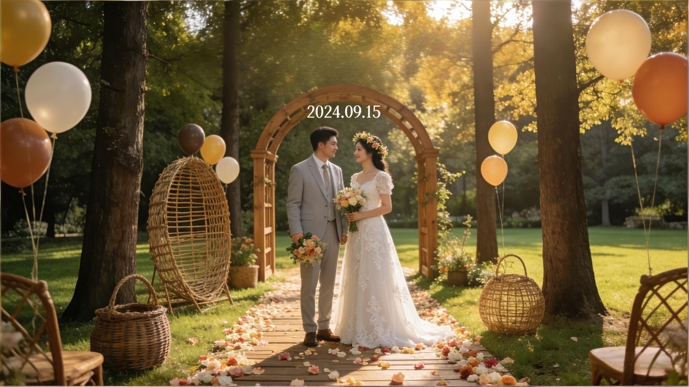 Matrimonio da Favola in Foresta Arancione da Sogno
