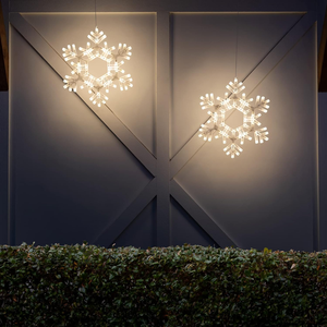 40led copos de nieve LED hadas cadena luz copo de nieve cuerda luz motivo Navidad árbol luces soporte decoración 220V-BLANCO - Product Image 6