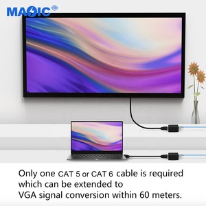 音频视频设备60M VGA扩展器适配器VGA至RJ45通过5e类6类以太网电缆VGA扩展器 - Product Image 3