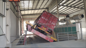 Dispositivo di vibrazione della piattaforma di scarico idraulico personalizzato 80-150T che inclina lateralmente l'attrezzatura per la movimentazione del materiale dello scarico del camion - Product Image 5