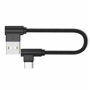 Dropshipping สายเคเบิลชาร์จเร็ว2.4a,สาย Usb To Type C สั้น20ซม. Usb 90องศา Usb C สายข้อมูล Micro Usb สำหรับสมาร์ทโฟนทุกรุ่น