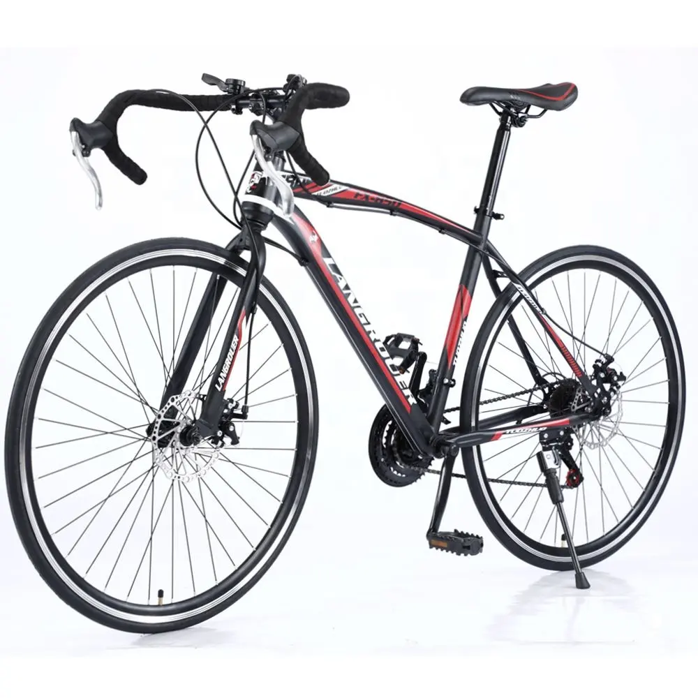 MACCE-bicicleta de carretera multifuncional para adultos, cicla de carretera de acero al carbono de 24 velocidades, disponible en color negro
