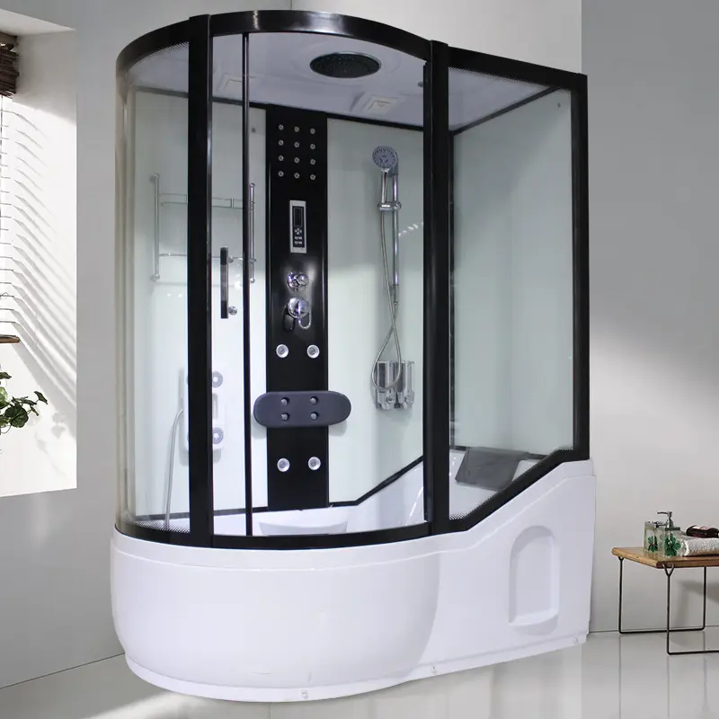 Nouveau Design de salle de bain en verre à vapeur, boîtier de douche en acier inoxydable