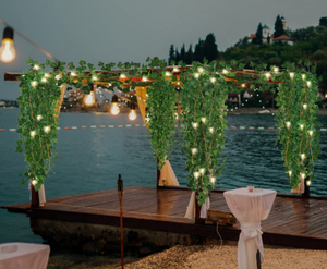 Led dây đèn sân vườn 10M cổ tích dòng Garland phong cách IP65 trong nhà ngoài trời trang trí chiếu sáng cho Giáng sinh ngày lễ lá màu xanh lá cây - Product Image 6