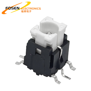 FOSEN 6x 6mm 12v LEDボタン照明触覚スイッチ6ピン250 ± 30gf小型押しボタンスイッチTS-2013