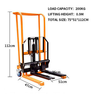 便宜的价格迷你手动液压堆垛机500千克轻型手动托盘堆垛机 - Product Image 6
