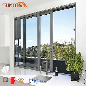 Precios directos de fábrica Ventanas correderas de aluminio personalizadas Marco negro Diseño moderno de doble acristalamiento Ventana de ahorro de energía - Product Image 1