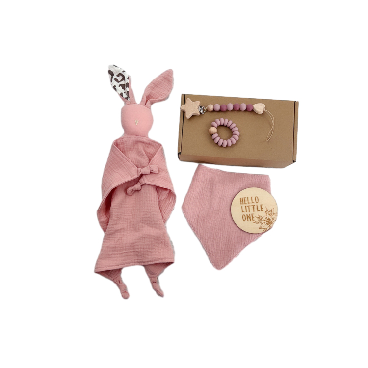 Bavoir rose doré