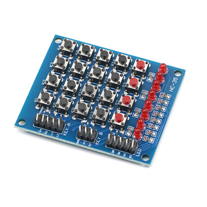 Arduino dizi modülü için 4X4 matris klavye 16 anahtar butonlar tatar anahtarı tuş takımı paneli 4*4 Tasten 8LEDs aksesuar DIY kiti