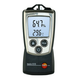 เครื่องวัดความชื้นในอุตสาหกรรมแบบพกพา Testo610เยอรมันจอแสดงผลดิจิตอลความแม่นยำสูงอุปกรณ์ทดสอบการรับประกัน1ปี