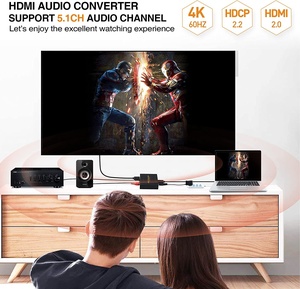 4K HDMI音频提取器转换器，具有4K HDMI和光学SPDIF/Toslink和RCA L/R输出 - Product Image 4