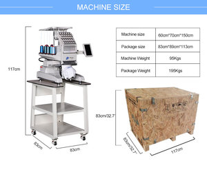 12 Needles Embroidery Machine Singe Head Digital Caps Hat T-shirt Pillow Smart <strong>Computer</strong> Embroidery Machine - Product Image 5