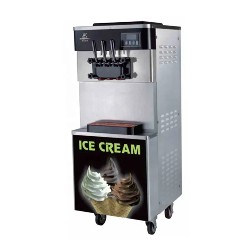 Jiangmen Prince Soft Ice Cream Machine corea malesia prezzo di ricambio zor3 in 1 con sciroppo