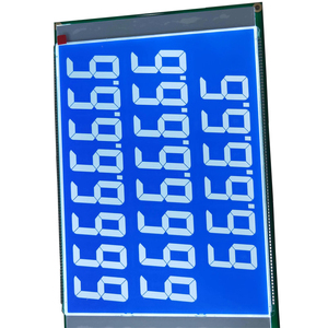 ROHS benutzerdefinierte STN negativ blau LCD monochrome 6 Stellen 7 Segmente lcd-Panel-Anzeigen-Module für Kraftstoffspender - Product Image 2