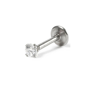 Fuxuan titanyum dahili dişli Prong seti CZ Labret çiviler Piercing Tragus - Product Image 6