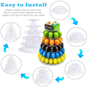 Bán hot-Tier xách tay Macaron tháp hiển thị đứng cho thực phẩm hoặc thức ăn vật nuôi Mini Macaron đứng - Product Image 5