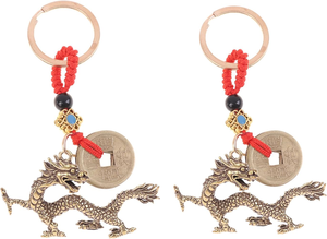 中国农历新年美丽的金属龙钥匙扣 - Product Image 2