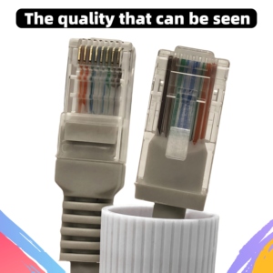 Letonda สายเคเบิลอีเธอร์เน็ต CAT5e คุณภาพสูงพร้อมฝาปิดกันฝุ่นในตัวทำให้มั่นใจได้ว่าการเชื่อมต่อเครือข่ายมีเสถียรภาพ - Product Image 5