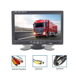 Monitor de visión trasera para coche, DC12V-24V, TFT, LCD, 7 pulgadas, RCA, 4 pines, BNC, entrada de vídeo para cámara de visión trasera, cámara de vigilancia