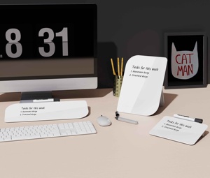 Bảng Kính Để Bàn-Giá Vẽ Để Bàn 12X8 Inch Bảng Trắng Có Chân Đế, Bảng Để Bàn - Product Image 3