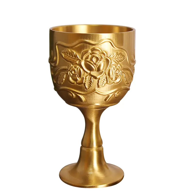 Pure copper white wine cup Chinese style creative personality light luxury goblet home high appearance level shot glass