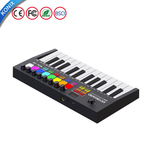 Konixカラーライトミニピアノスタジオミディキーボードコントローラー25キーミディキーボードピアノコントローラー - Product Image 6