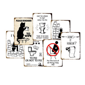 Lustige Badezimmers childer, Live <span class=keywords><strong>Laugh</strong></span> Poop Metall dose Schild sitzen zu pinkeln Toilette Retro Vintage Aluminium Plakette Schilder für die Wand - Product Image 6