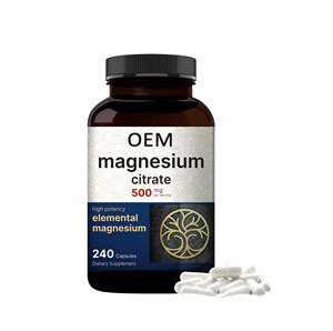 Wholesale High Purity Magnesium Citrate <strong>Capsules</strong> <strong>an</strong> Important Mineral <strong>Capsule</strong> to Support the Heart, Muscles and Digestion - Product Image 1