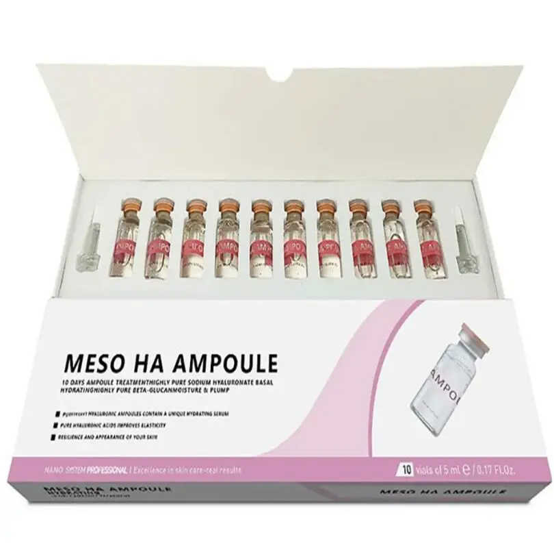 Anti-Aging 5ml * 10 frascos de ácido hialurônico para cuidados faciais Mesoterapia soro branqueador não para injeção