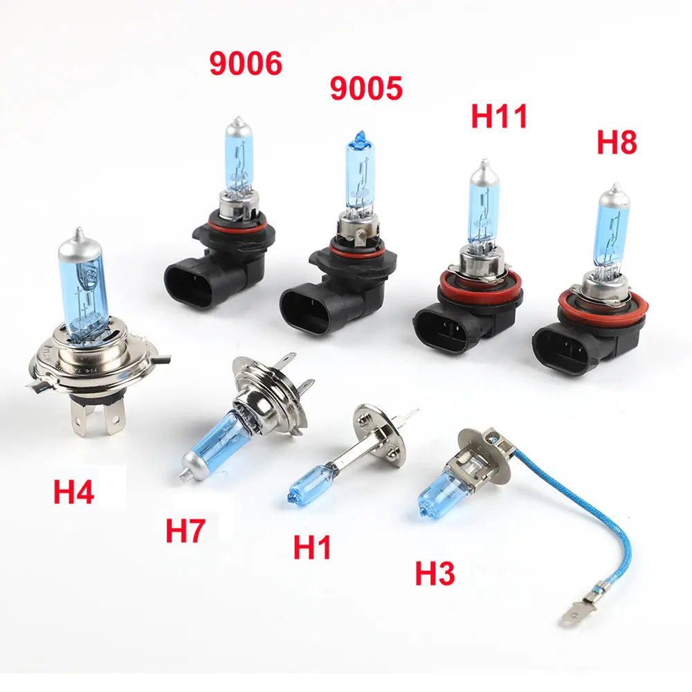 Halogen Bulb H1 H3 H4 H7 H8 H9 H11 9005 HB3 9006 HB4 12V 55W 5000K Quartz Glass Car Headlight Lamp
