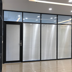 Modern Design Privacy <strong>Partition</strong> Louver <strong>Partition</strong> Aluminum Frame <strong>Fixed</strong> Detachable Office Glass <strong>Partition</strong> <strong>Wall</strong> - Product Image 1