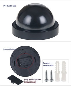 Telecamera di sicurezza analogica a cupola per interni irraggiamento LED lampeggiante luce lampeggiante CCTV realistica telecamera di simulazione analogica - Product Image 5