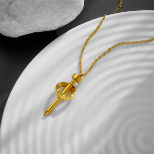 High Sense Does Not Fade Personality Light Luxury Feminine Temperament Simple Nail Collar Bone Necklace <strong>Neck</strong> - Product Image 5
