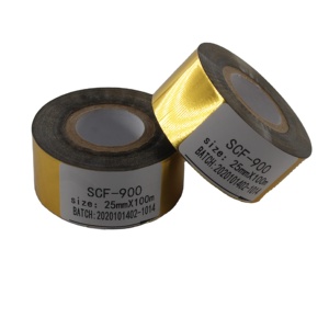 Rollo de cinta de codificación de fecha de lámina de estampado en caliente dorado Compatible con impresora de codificador de fecha DY 8 HP 241 - Product Image 4