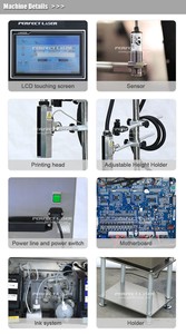 Carta Laser perfetta plastica PE PVC vetro legno gomma metallo data Coder macchina da stampa a getto d'inchiostro bianco industriale - Product Image 4