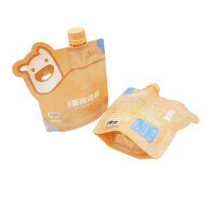 Içme suyu ve süt için emzik kare alt Doy-ayakta duran torba ile özel tasarlanmış Logo sıvı paket çantası - Product Image 5