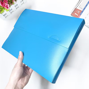 折叠彩色pp文件盒双扣办公数据收纳盒学生塑料文件盒定制 - Product Image 3