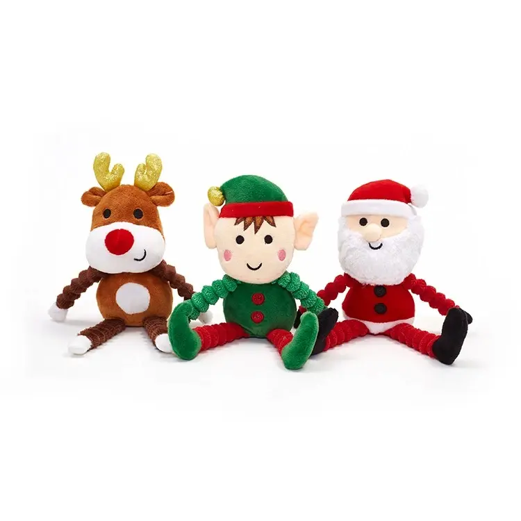 Ventes de fabricants Figurine de dessin animé Bonhomme de neige créatif Père Noël Cadeau Poupée Elfe en peluche de Noël