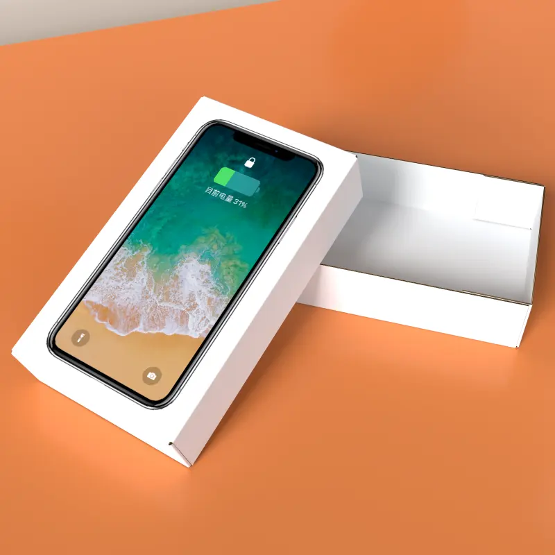 Scatola di imballaggio per Smartphone di vendita calda scatola di carta per prodotti di consumo elettronici modello personalizzato piccola scatola di imballaggio per telefono cellulare