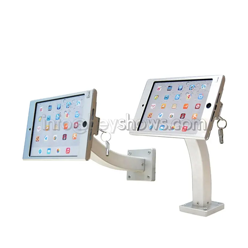 Mini Ipad-Soporte de bloqueo de seguridad para pared, expositor de mesa, para Hotel, restaurante, Show, Ipad Mini 1, 2, 3 y 4