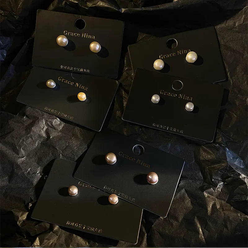 Orecchino a bottone con gioielli di moda GT orecchino a bottone magnetico con perle da 6mm 8mm di vendita caldo per le donne