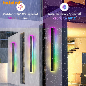 Açık yukarı ve aşağı Wifi APP kontrol dış aplikleri lineer duvar için lamba aksesuarı RGB uzun duvar ışık sundurma veranda garaj bahçe - Product Image 5