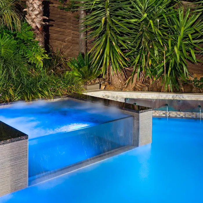 Suministro de fábrica personalizada al aire libre de acrílico claro hotel piscina spa piscina