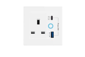2025 SHINELITE智能开关插座单插座，带USB + C型端口 - Product Image 2
