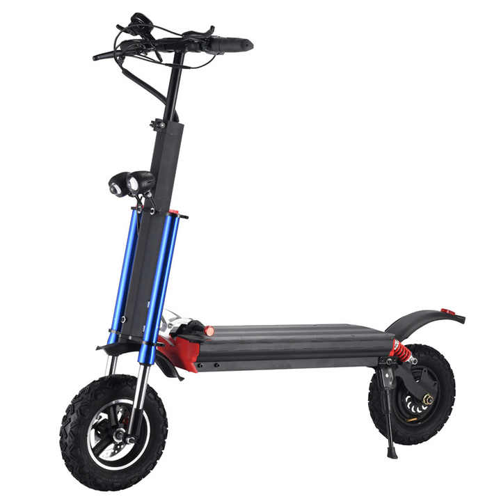 Katlanır çift mekanizmalı çift spot 11 inç kapalı yol geniş lastik yüksek güç 1200W yetişkin elektrikli Scooter