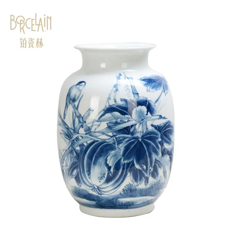 Mini Creativo decorazione mestieri di ceramica prodotti per la casa decorativo blu e bianco vaso di fiori