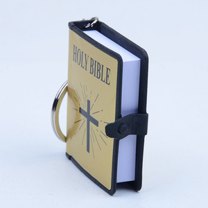 <strong>Mini</strong> Holy <strong>Bible</strong> Key Chain Promotion Jesus Religious 6.5*5cm Book Key Ring Orthodox English Version Small Book Keychainch - Product Image 3