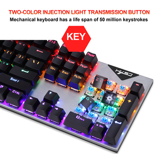 OEM HXSJ L300 RGB Glow 104-Key USB2.0 Blue Switch Teclado mecánico para juegos con cable Teclado personalizado LED para computadora PC Nuevo - Product Image 5