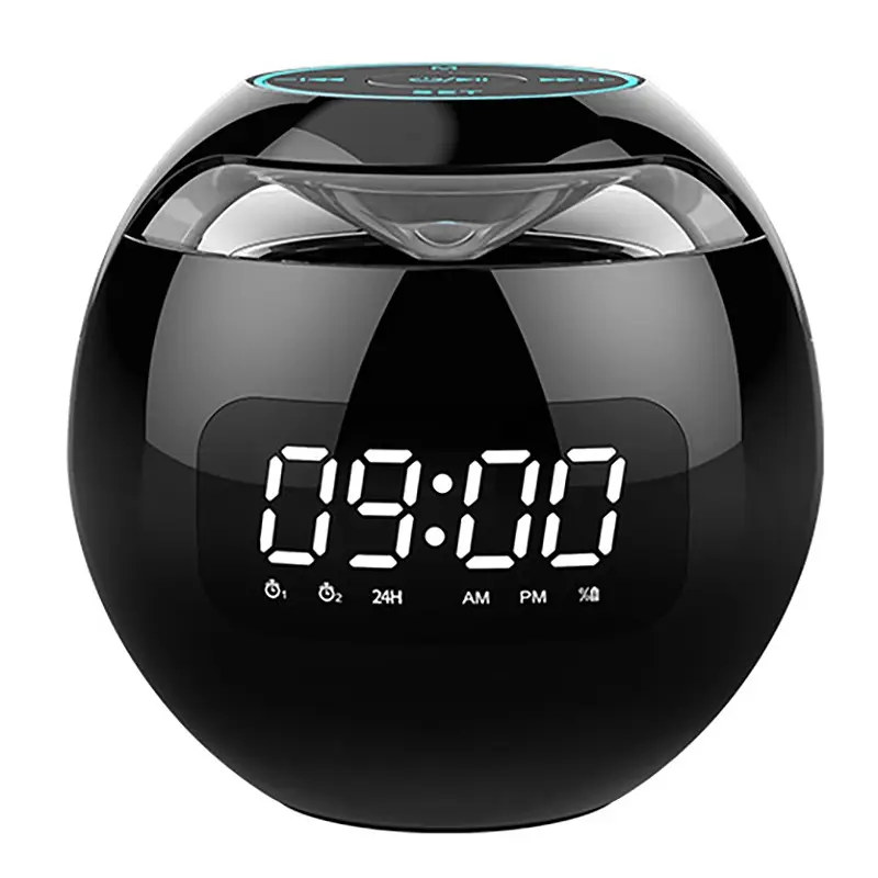 Reloj Digital con altavoz, minidespertador con sonido de alta calidad y gran volumen, RGB, radio FM, tarjeta TF